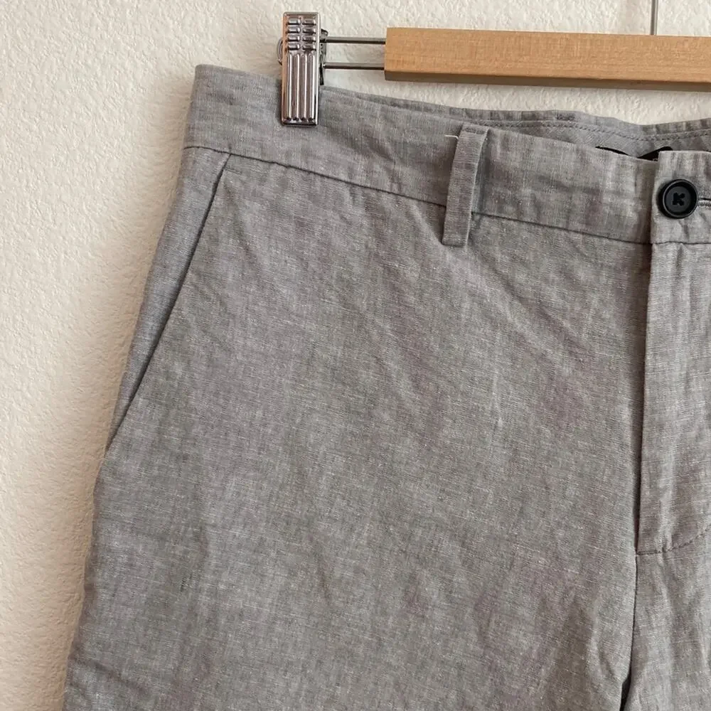 Banana Republic Gray Flat Front Aiden Shorts - 33